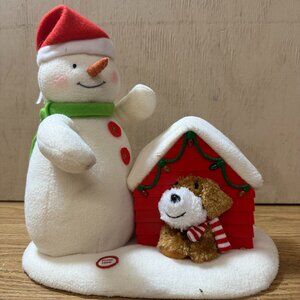 Hallmark 2011 Jingle Pals DECK THE HALLS DUO Plush Snowman Dog House WORKS